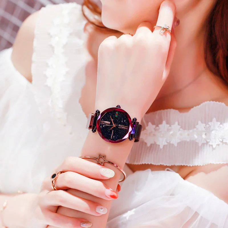 Wholesale Women's Magnet Watch Alloy Case Stainless Steel Strap Round Dial Leisure Style - Image 4