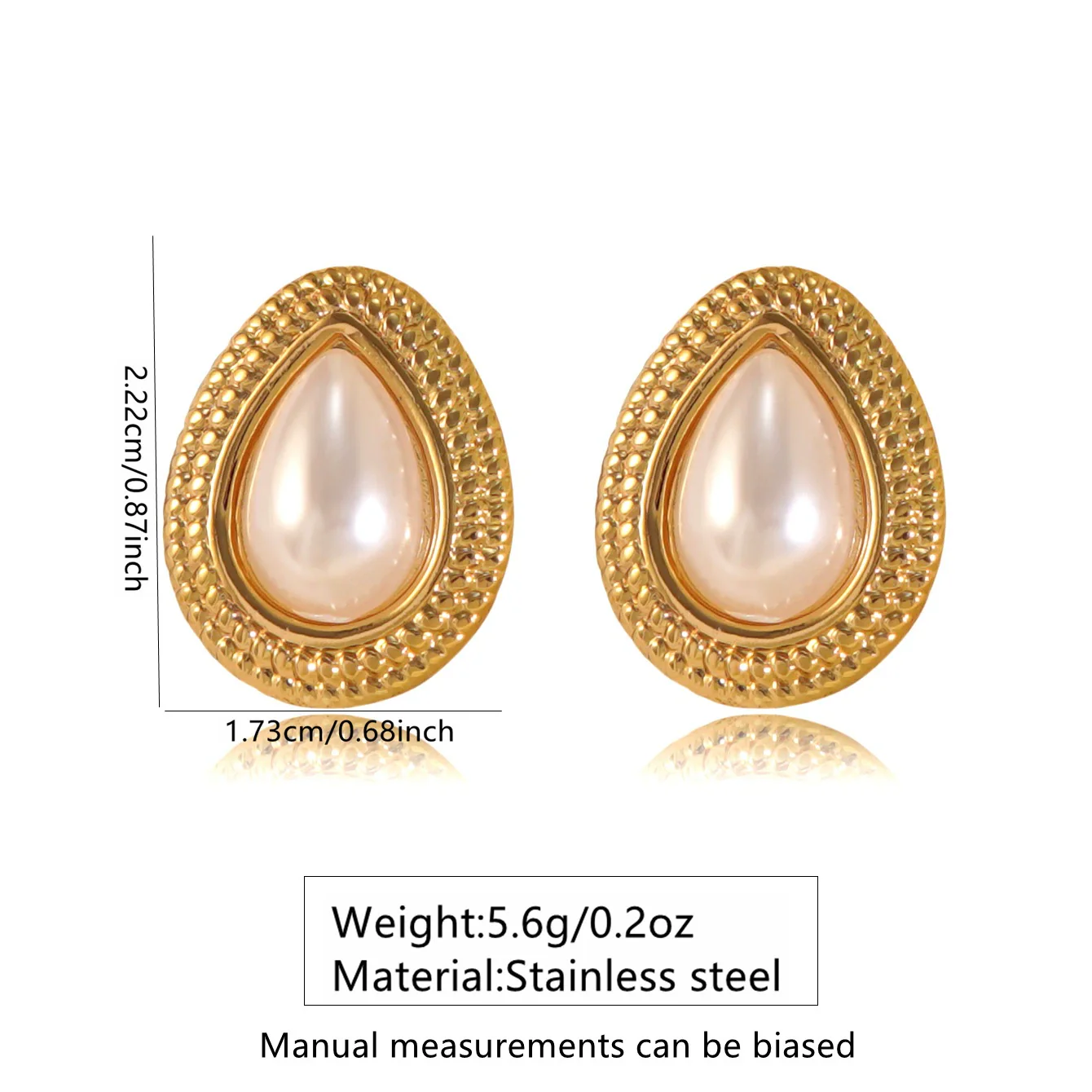 Wholesale Women's Medieval Geometric Pearl Stainless Steel Electroplated Earrings Highend Jewelry - Image 6