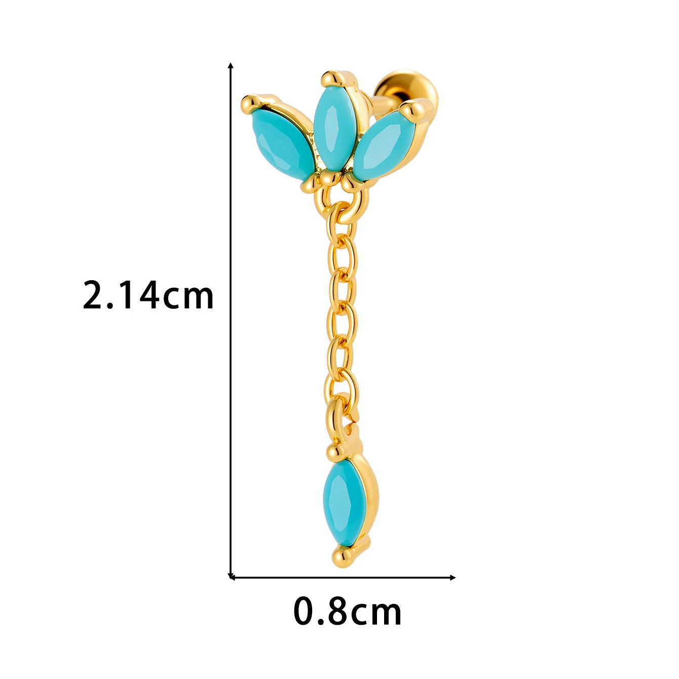 Wholesale Women's Metal Crown Tassel Zircon Ear Bone Nail Jewelry With Electroplating - Image 12