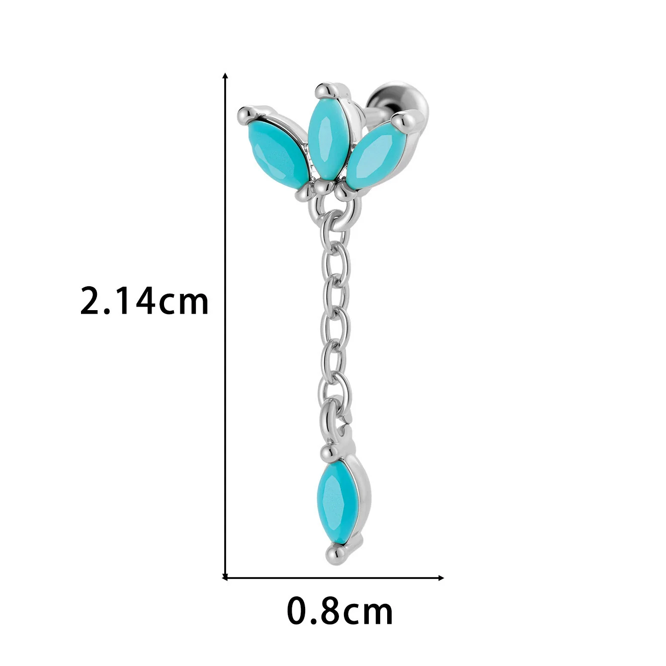 Wholesale Women's Metal Crown Tassel Zircon Ear Bone Nail Jewelry With Electroplating - Image 13