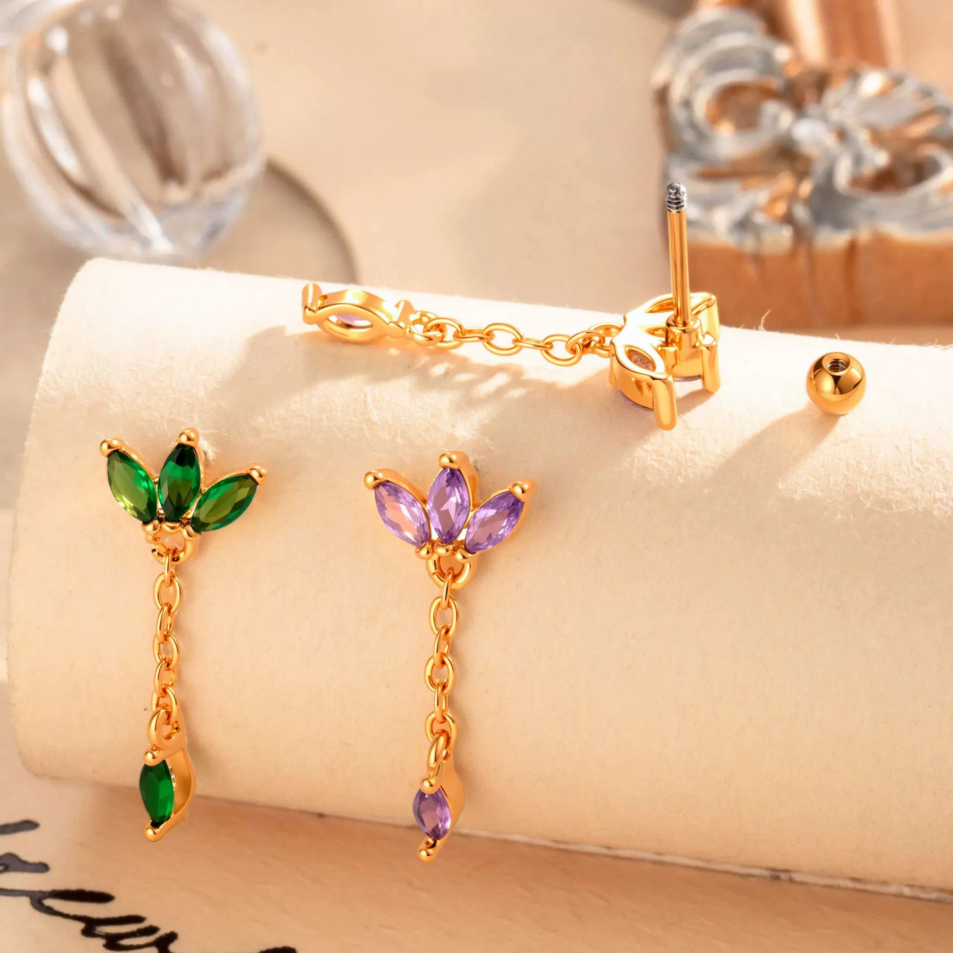 Wholesale Women's Metal Crown Tassel Zircon Ear Bone Nail Jewelry With Electroplating - Image 4