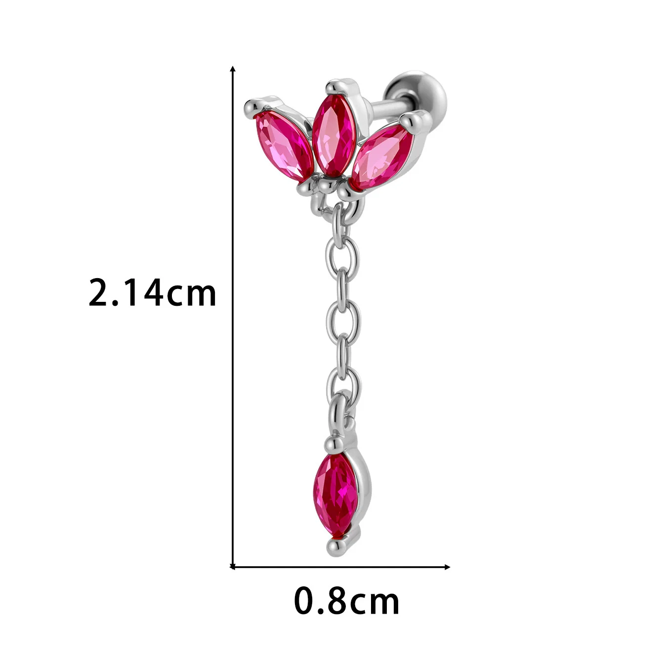 Wholesale Women's Metal Crown Tassel Zircon Ear Bone Nail Jewelry With Electroplating - Image 9