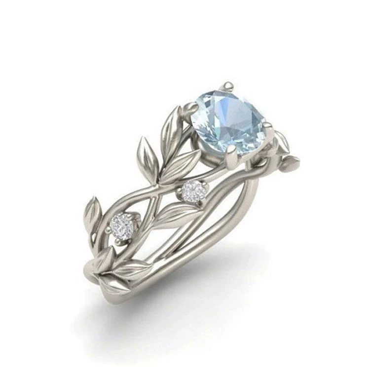 Wholesale Women's Metal Diamond Olive Leaf Ring - Image 4