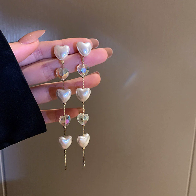 Wholesale Women's Metal Electroplated Bow Shape Pearl Tassel Earrings Light Luxury Style - Image 11