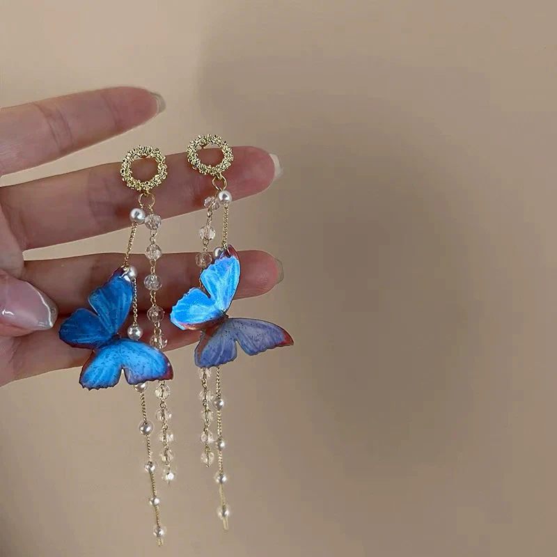 Wholesale Women's Metal Electroplated Bow Shape Pearl Tassel Earrings Light Luxury Style - Image 12