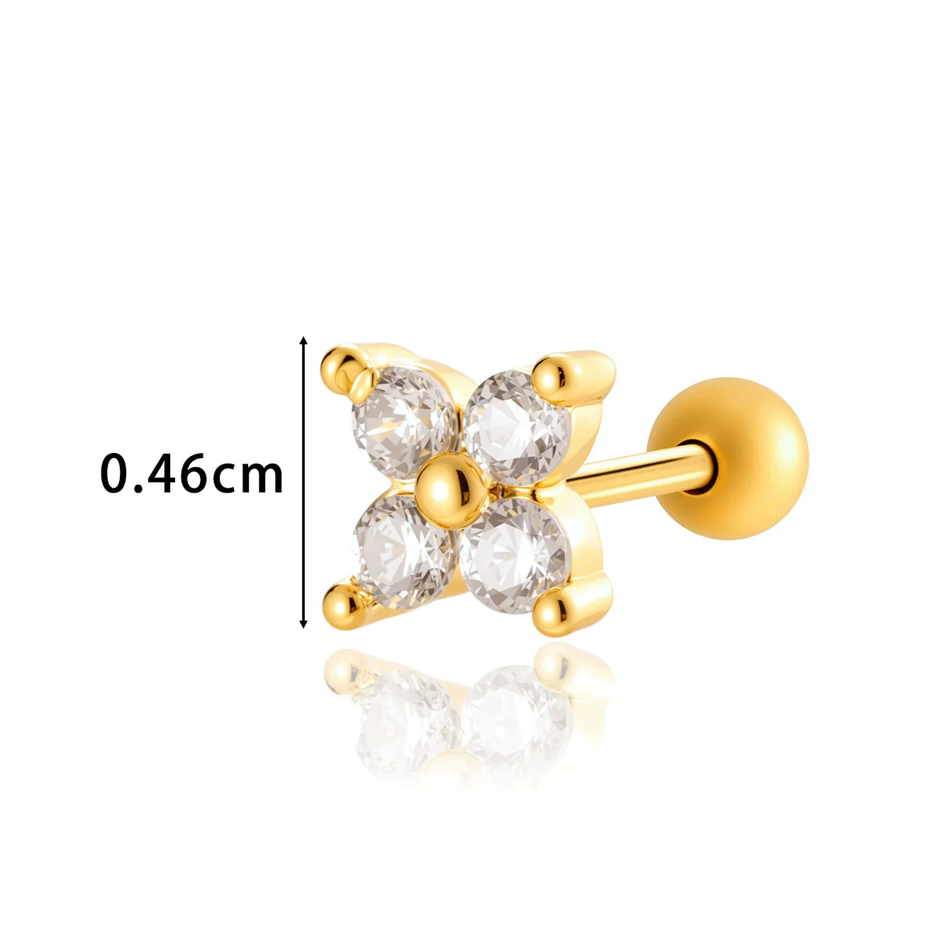 Wholesale Women's Metal Titanium Steel Flower Shape Electroplated Earring - Image 3