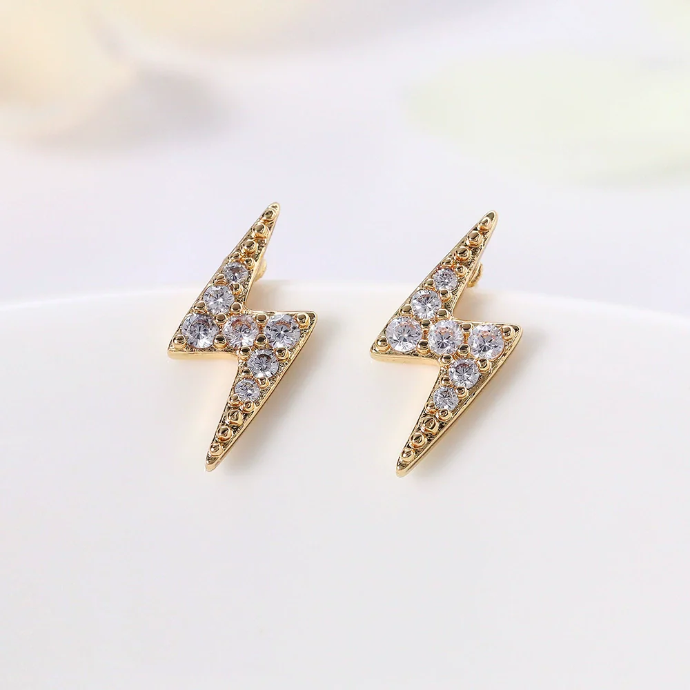 Wholesale Women's Mini Lightning Zircon Earrings Copper Animal Zodiac Style - Image 2