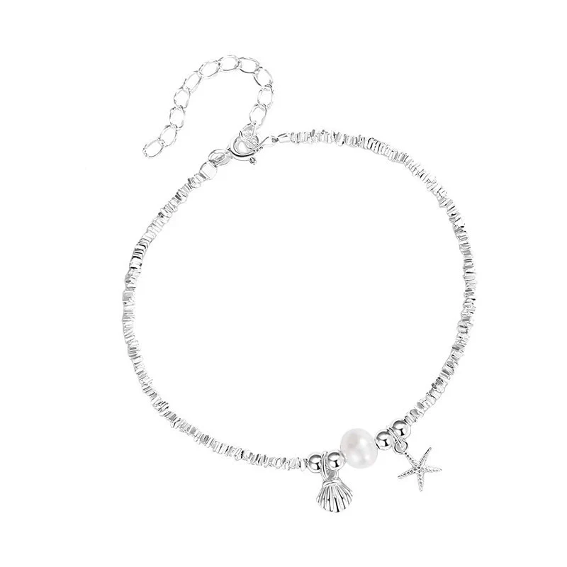 Wholesale Women's Minimalist Copper Star Pattern Electroplated Beaded Bracelet With Starfish And Shell - Image 5