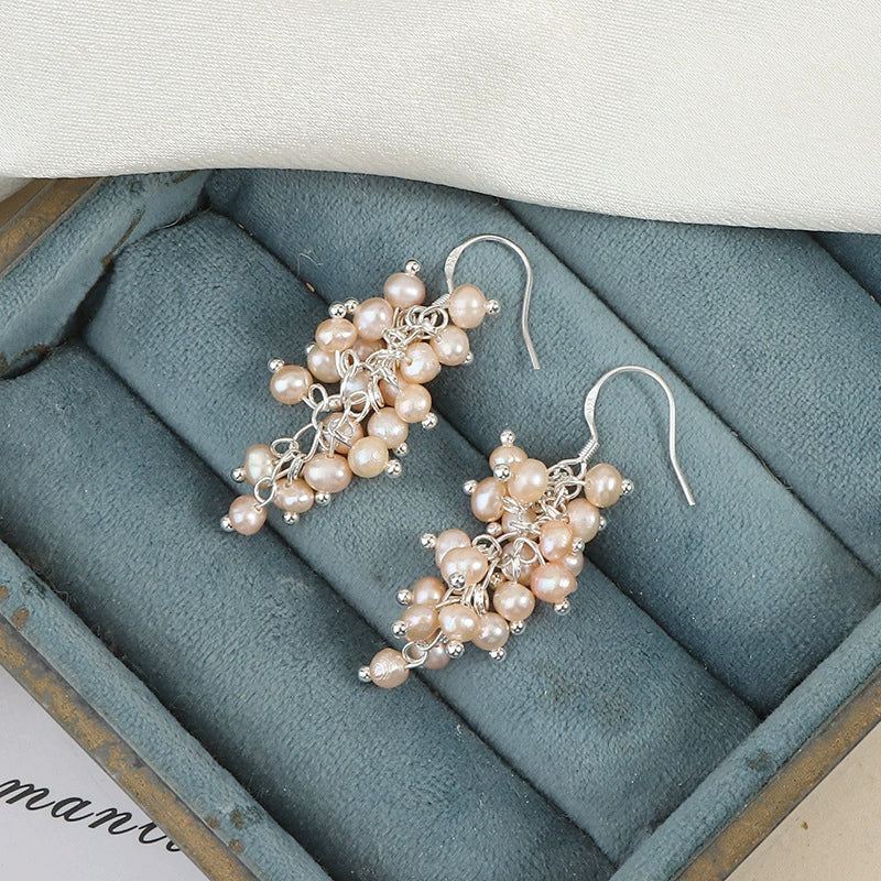 Wholesale Women's Minimalist Drop Shape Natural Freshwater Pearl S925 Sterling Silver Earrings Set With Pearls - Image 7