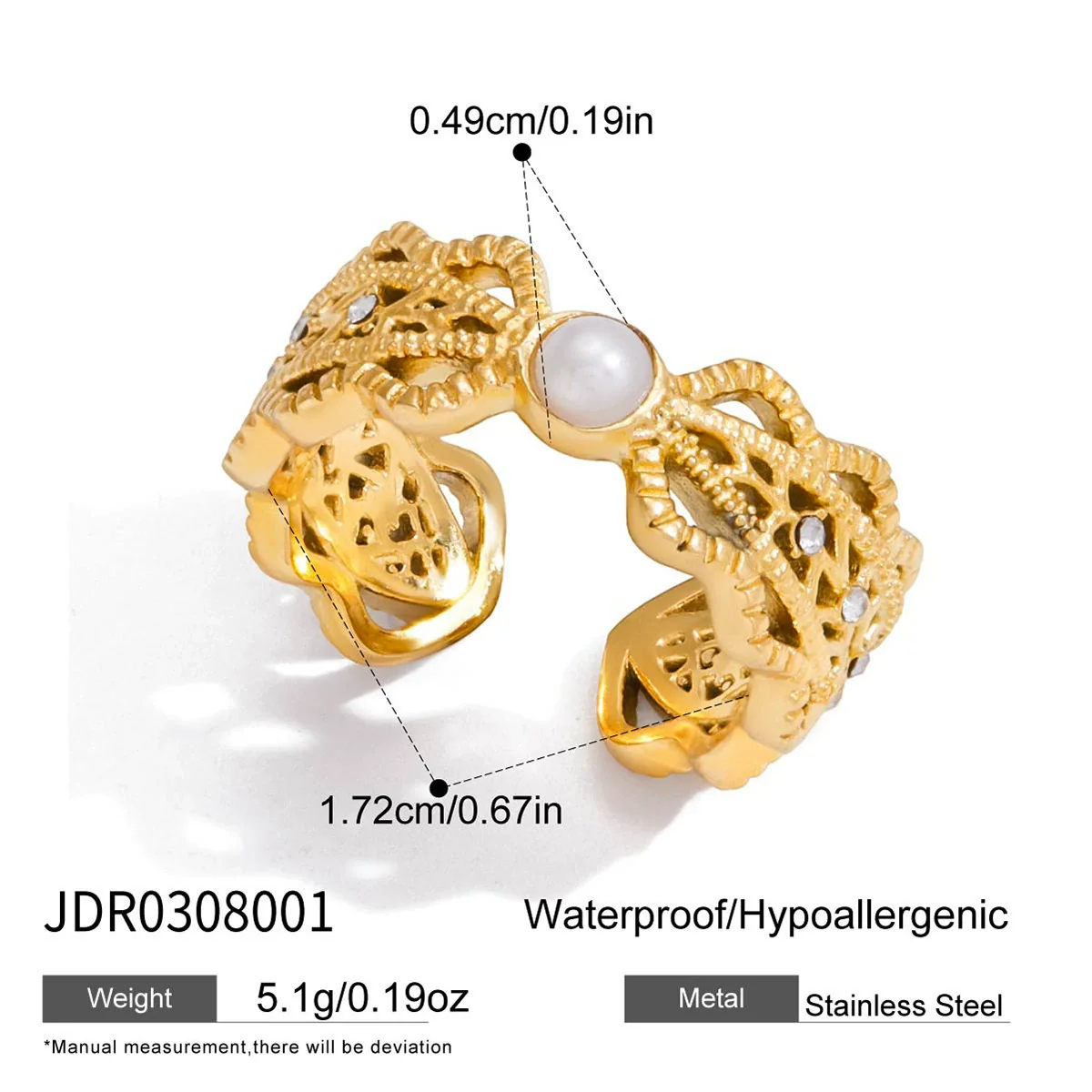 Wholesale Women's Minimalist Electroplated Heart Shape Stainless Steel Ring Jewelry - Image 7