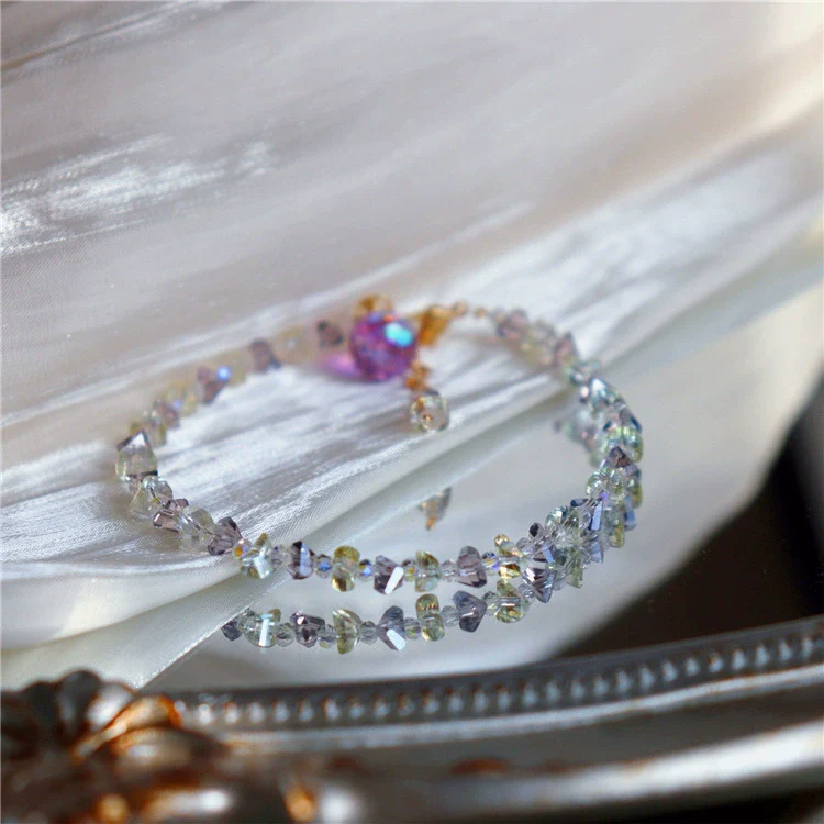 Wholesale Women's Minimalist Geometric Glass And Glaze Bead Bracelet - Image 2