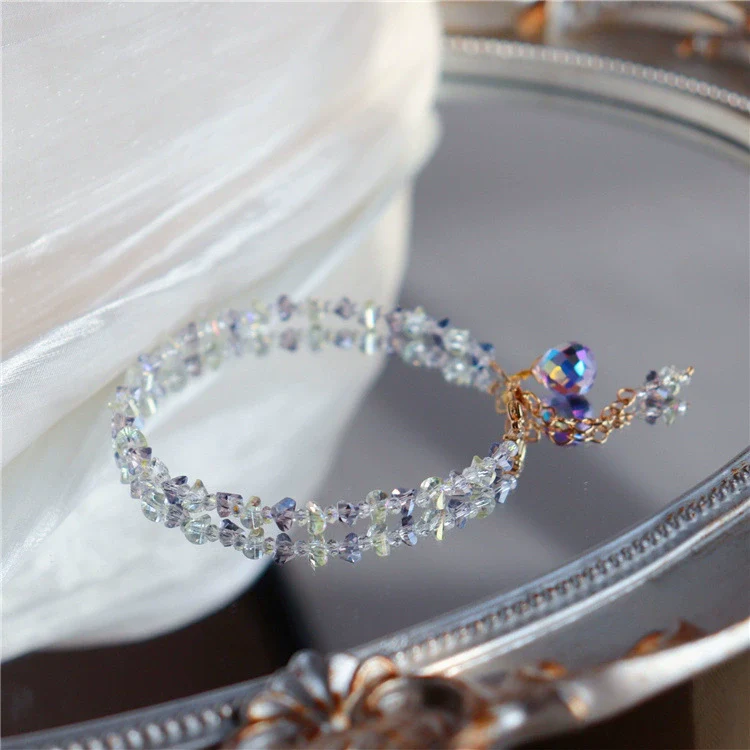Wholesale Women's Minimalist Geometric Glass And Glaze Bead Bracelet - Image 4