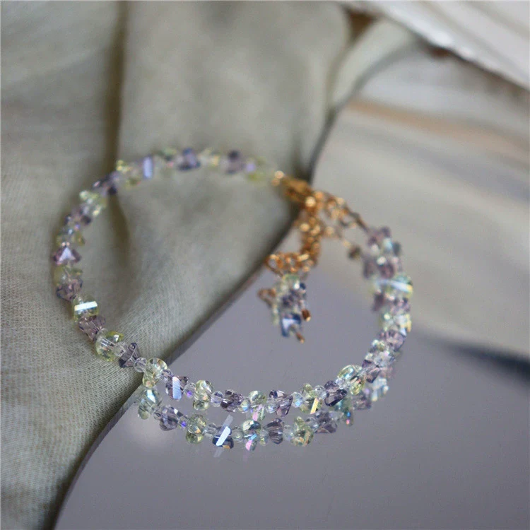 Wholesale Women's Minimalist Geometric Glass And Glaze Bead Bracelet - Image 6