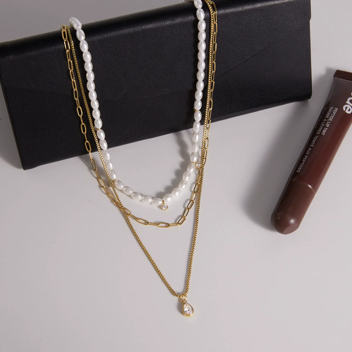 Wholesale Women's Minimalist Geometric Stainless Steel Necklace With Pvd Furnace Vacuum Real Gold Plating - Image 4