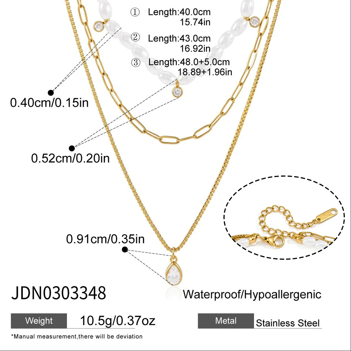 Wholesale Women's Minimalist Geometric Stainless Steel Necklace With Pvd Furnace Vacuum Real Gold Plating - Image 6