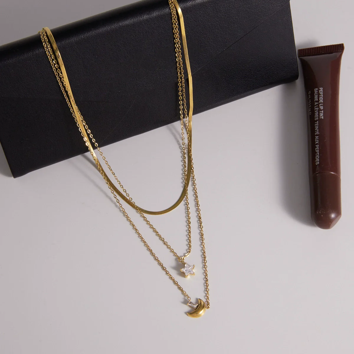 Wholesale Women's Minimalist Geometric Stainless Steel Necklace With Pvd Furnace Vacuum Real Gold Plating - Image 4