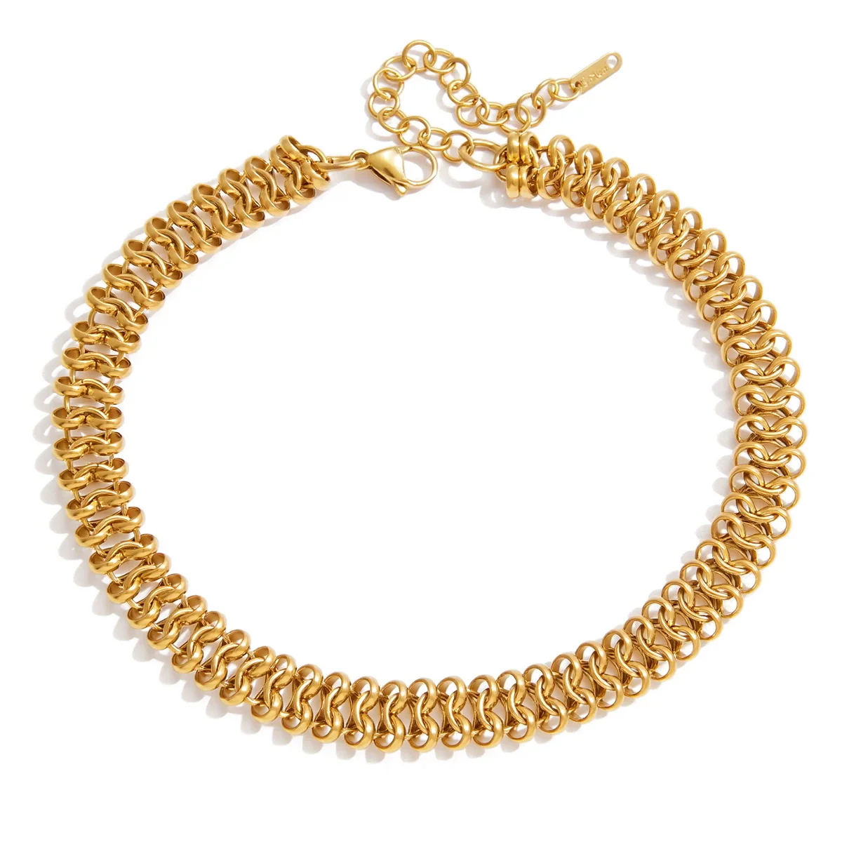 Wholesale Women's Minimalist Light Luxury Geometric Stainless Steel Electroplated Choker Necklace - Image 5