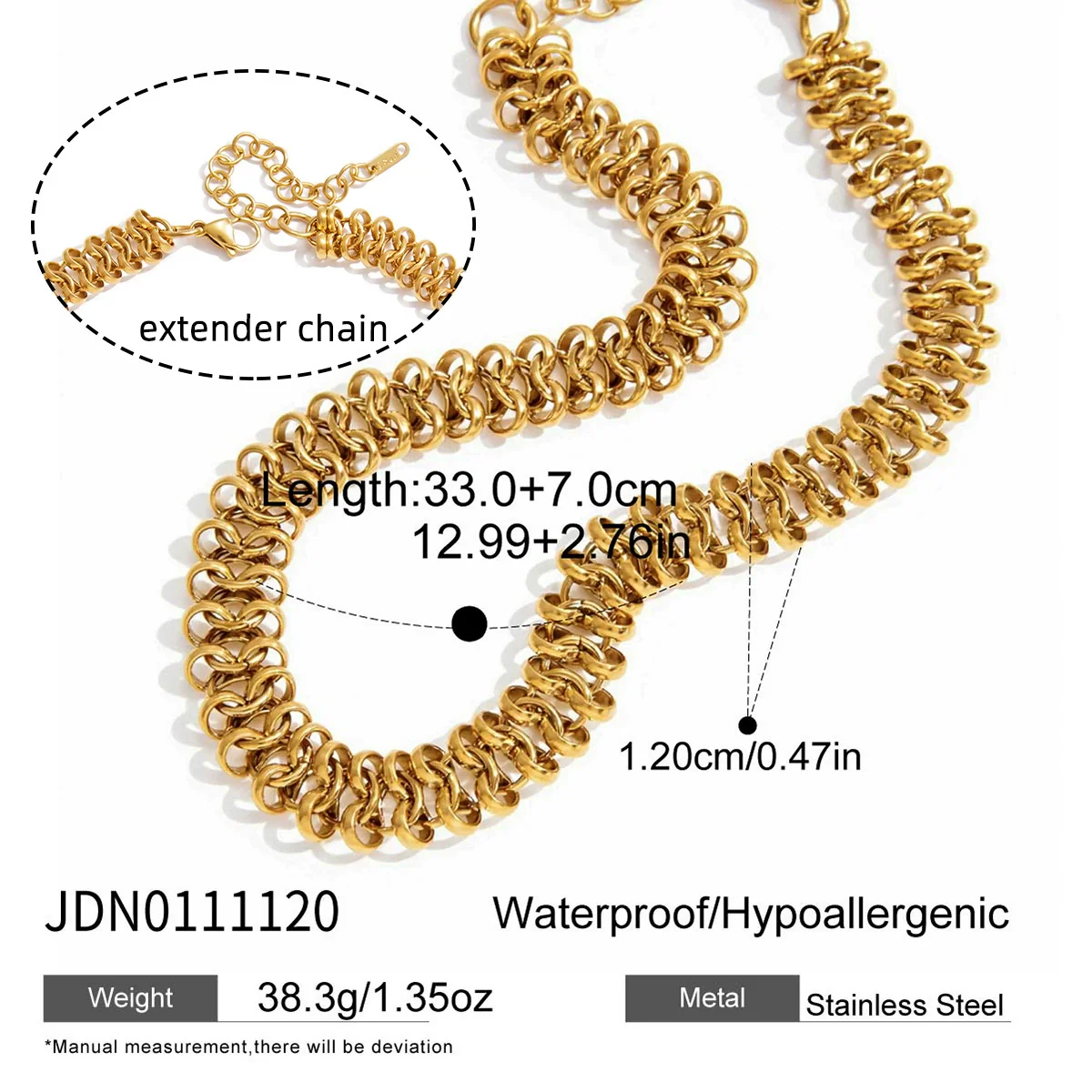 Wholesale Women's Minimalist Light Luxury Geometric Stainless Steel Electroplated Choker Necklace - Image 6