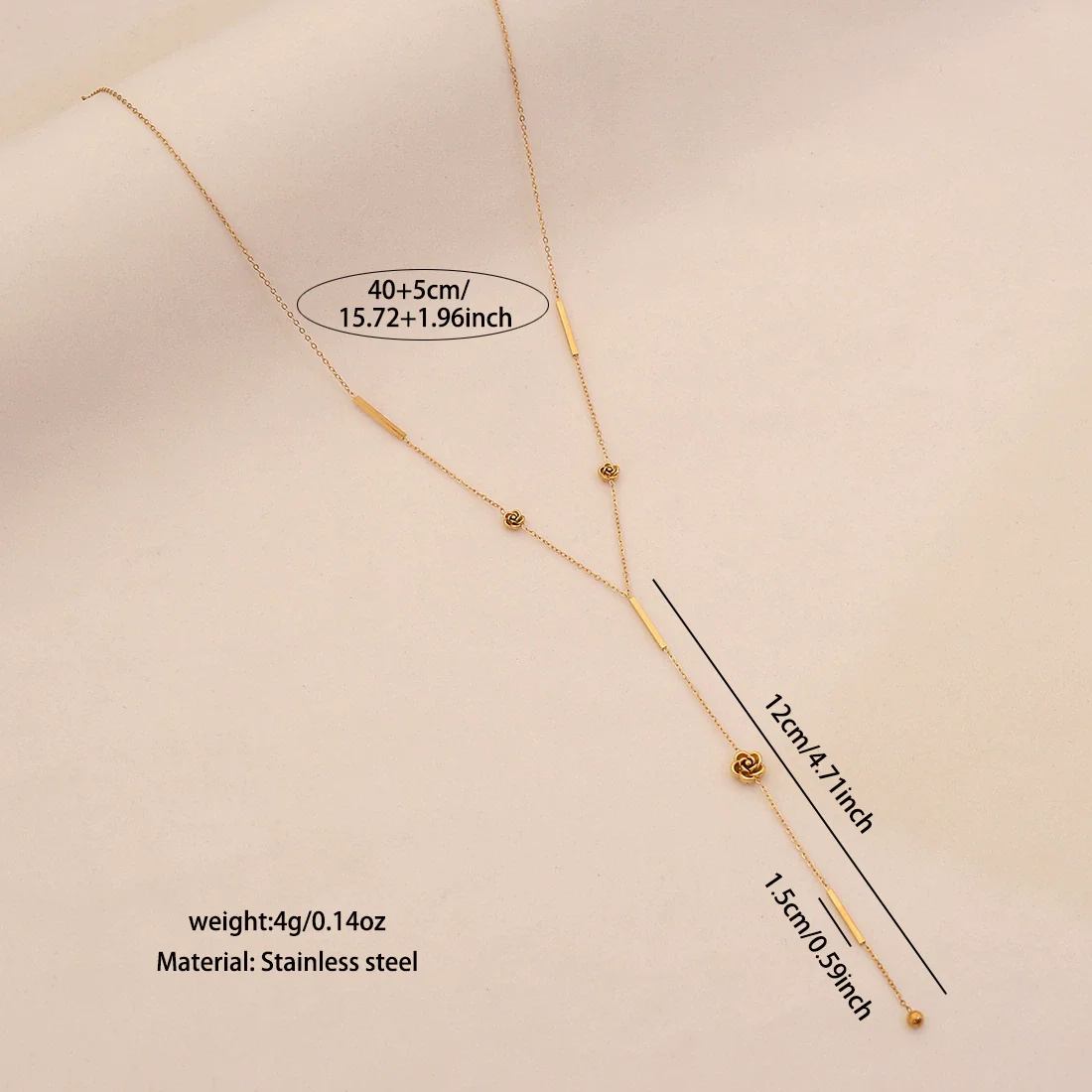 Wholesale Women's Minimalist Star Shape Stainless Steel Electroplated O Word Chain Clavicle Necklace - Image 8