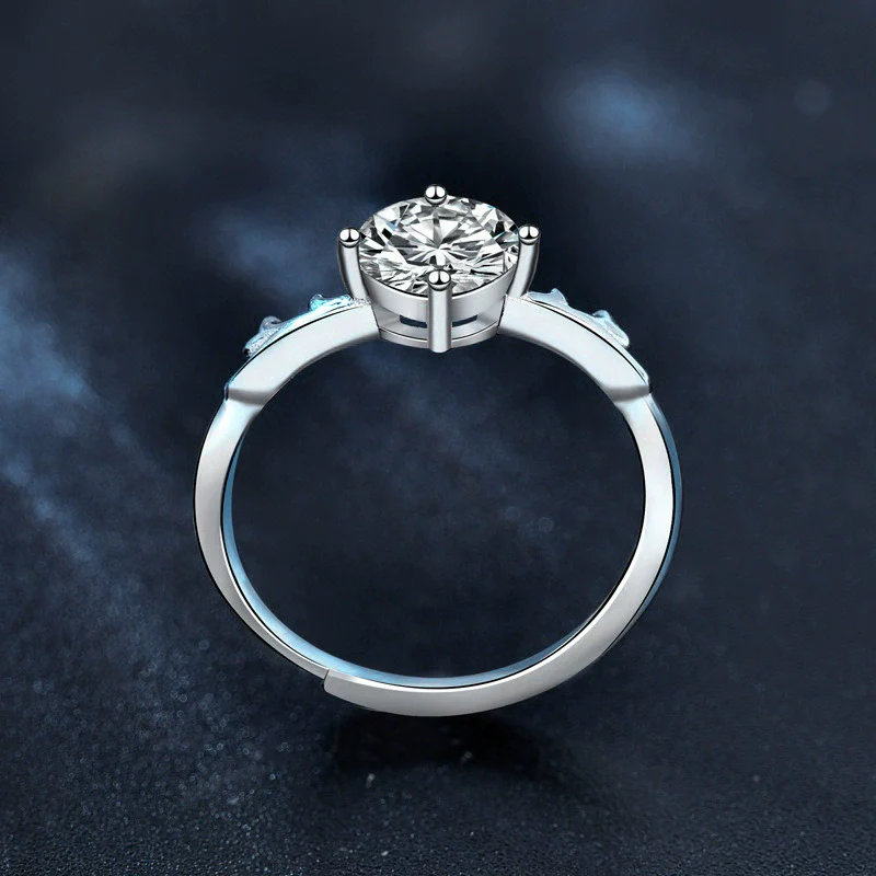 Wholesale Women's Moissanite Open Ring 925 Sterling Silver Kstyle With Animal Zodiac Antlers Pattern Electroplated Jewelry - Image 2