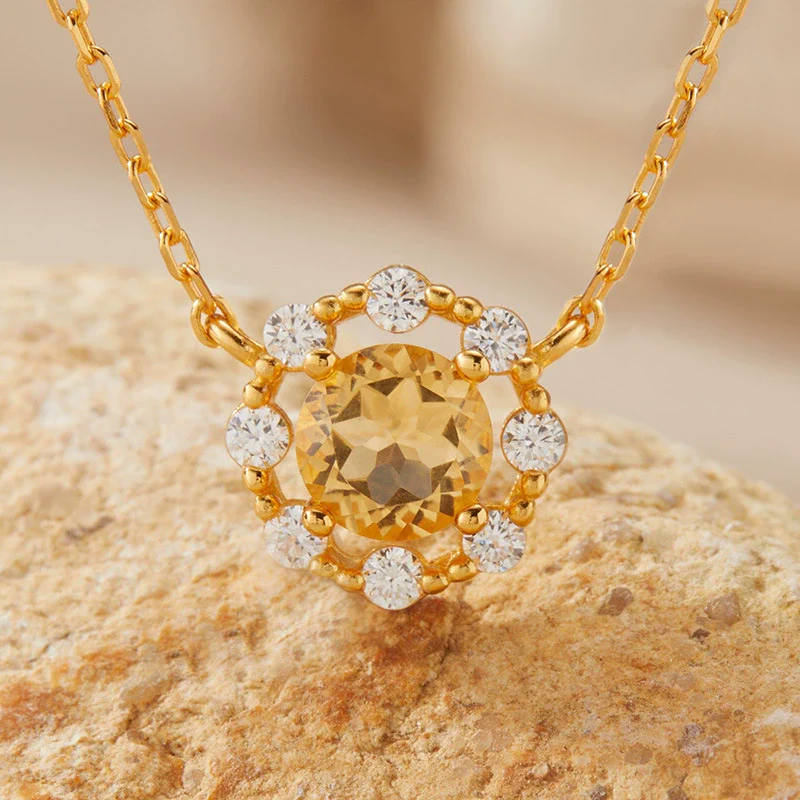Wholesale Women's Natural Amethyst Citrine Colorful Gemstone Geometric Crystal S925 Sterling Silver Light Luxury Earring Set Jewelry - Image 12