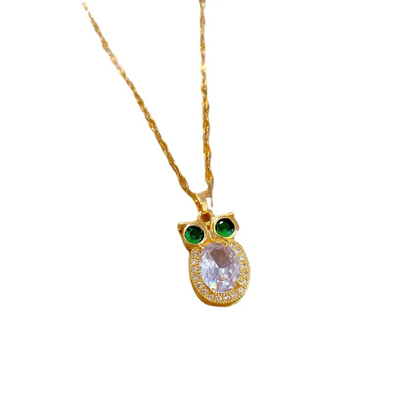 Wholesale Women's Natural Geometric Copper Pendant Stainless Steel Electroplated Necklace - Image 4