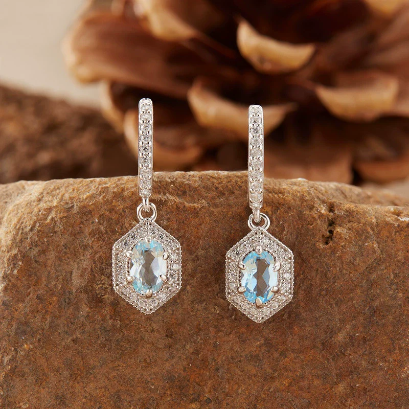 Wholesale Women's Natural Yellow Crystal Amethyst Necklace Set With S925 Sterling Silver Geometric Style - Image 15