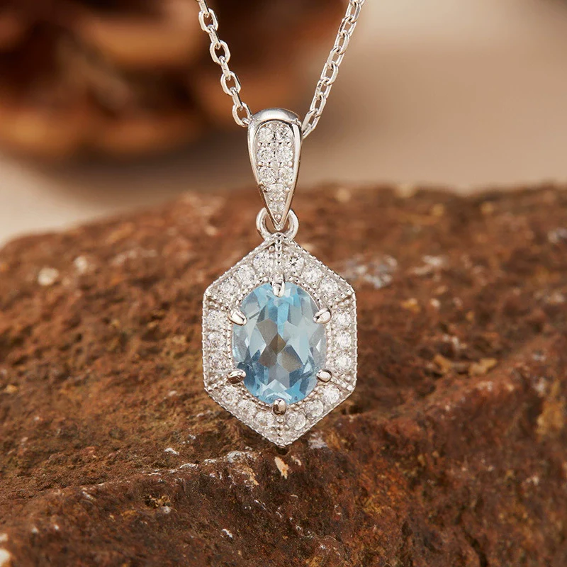 Wholesale Women's Natural Yellow Crystal Amethyst Necklace Set With S925 Sterling Silver Geometric Style - Image 6