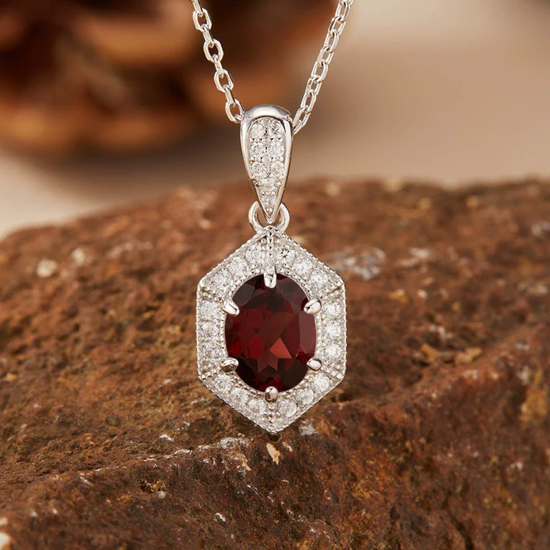 Wholesale Women's Natural Yellow Crystal Amethyst Necklace Set With S925 Sterling Silver Geometric Style - Image 8