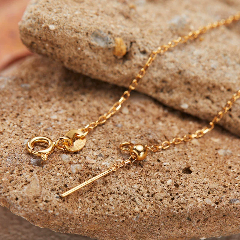 Wholesale Women's Pendant Necklace With S925 Sterling Silver 18K Gold Natural Tourmaline Four Leaf Clover Geometric Shape Set With Gemstones Retro Elegant Style - Image 4