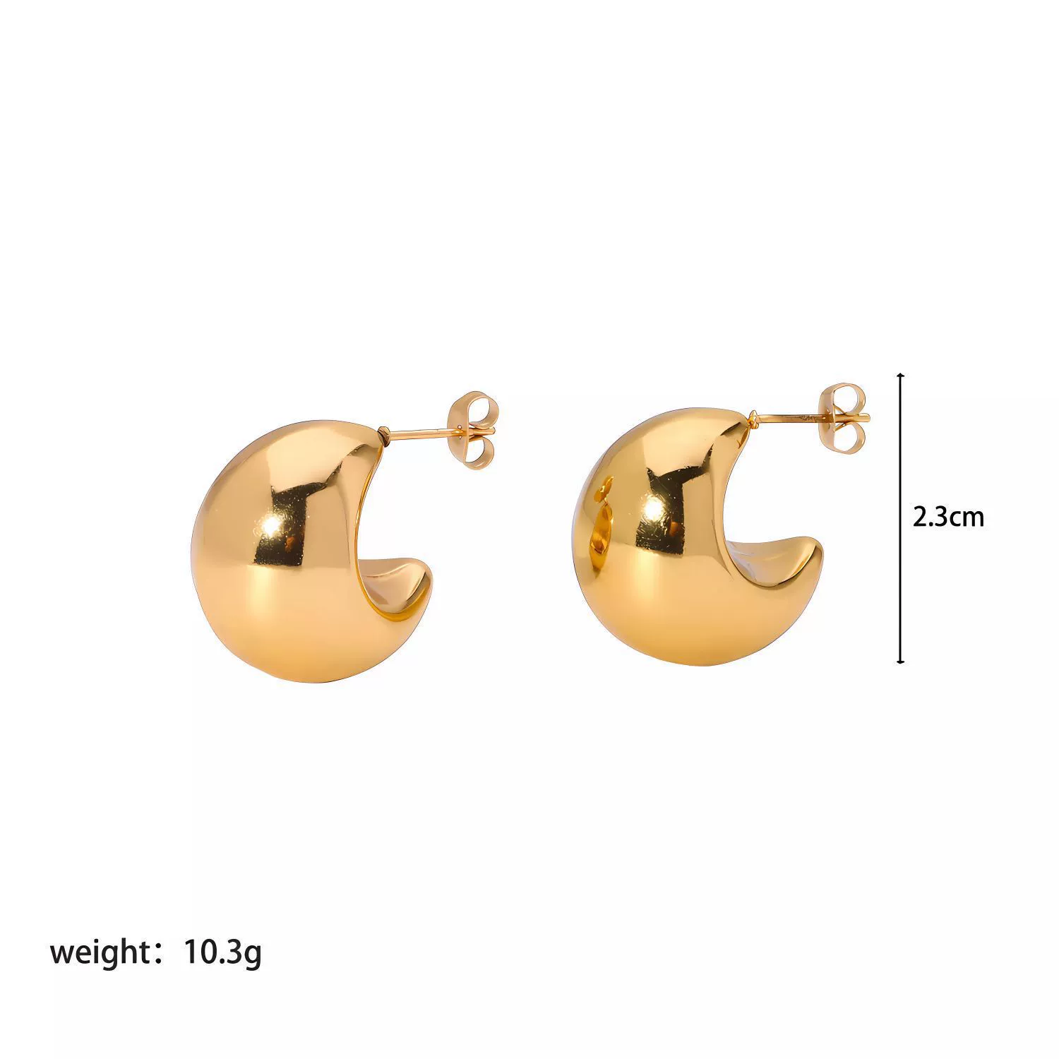 Wholesale Women's Personality Geometric Electroplated Stainless Steel Hand Jewelry And Earrings Set - Image 10