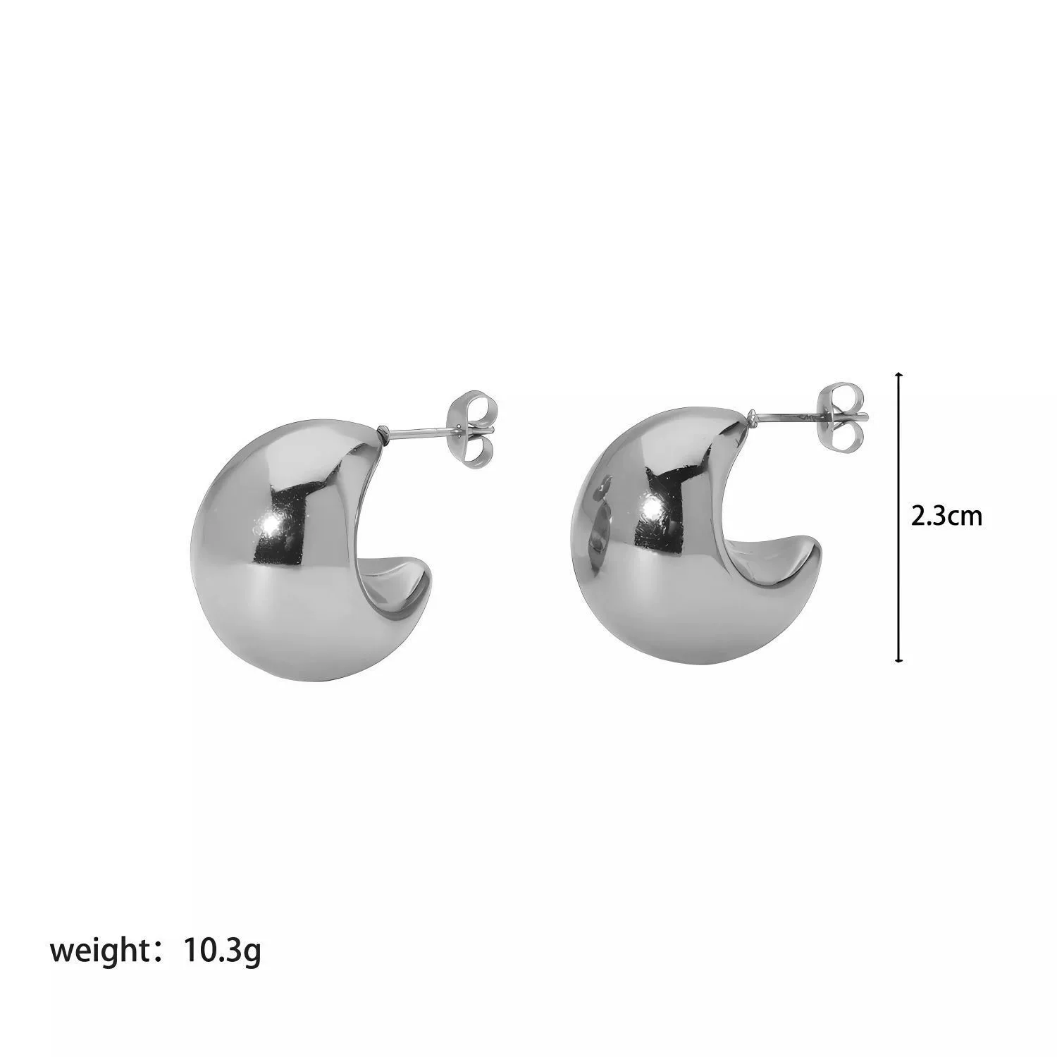 Wholesale Women's Personality Geometric Electroplated Stainless Steel Hand Jewelry And Earrings Set - Image 11