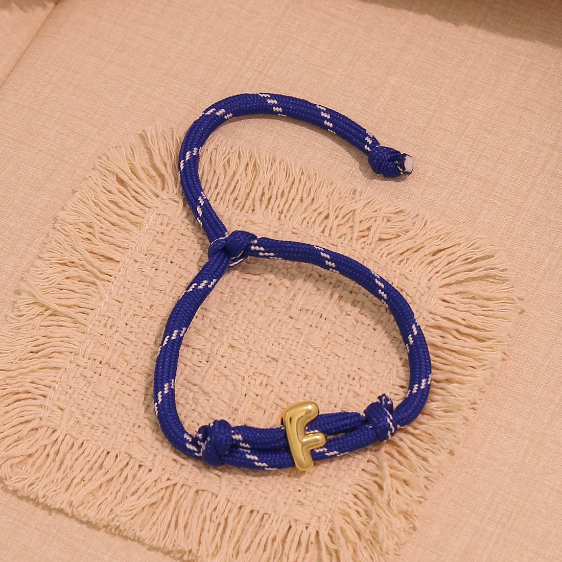 Wholesale Women's Personality Letter Number Text Real Gold Plated Environmentally Friendly Goldplated Copper Braided Bracelet Hand Jewelry - Image 10