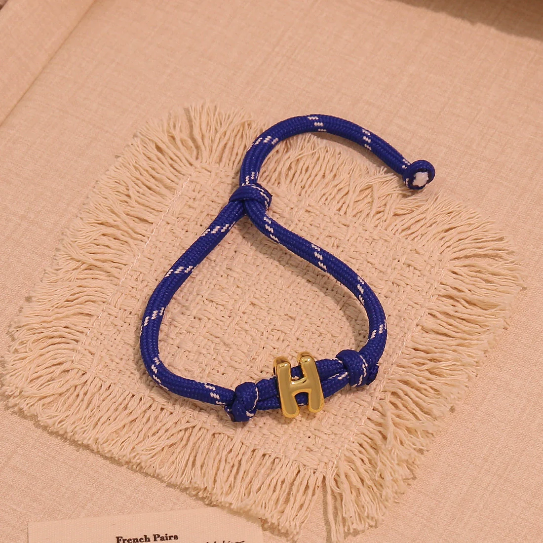 Wholesale Women's Personality Letter Number Text Real Gold Plated Environmentally Friendly Goldplated Copper Braided Bracelet Hand Jewelry - Image 12