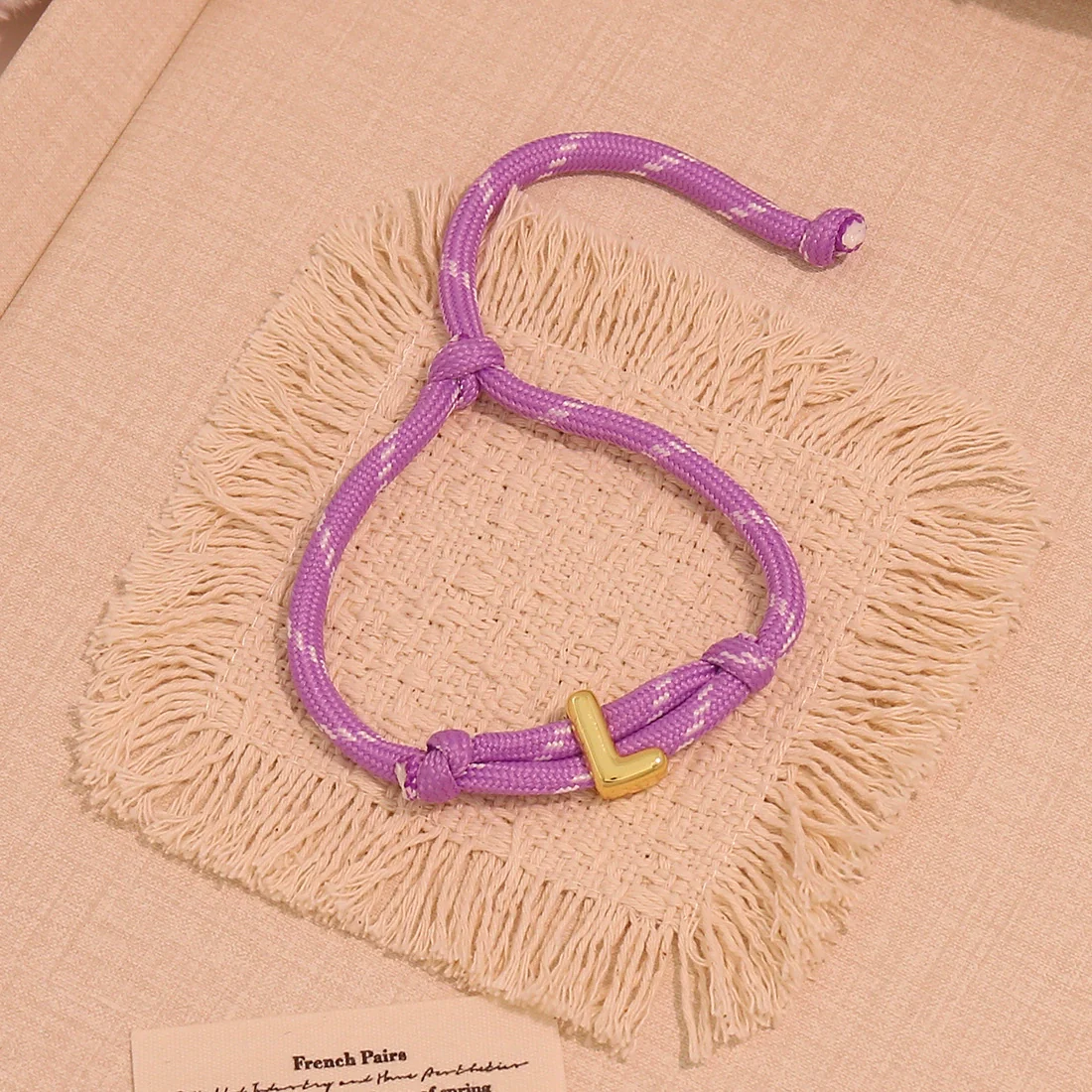 Wholesale Women's Personality Letter Number Text Real Gold Plated Environmentally Friendly Goldplated Copper Braided Bracelet Hand Jewelry - Image 16