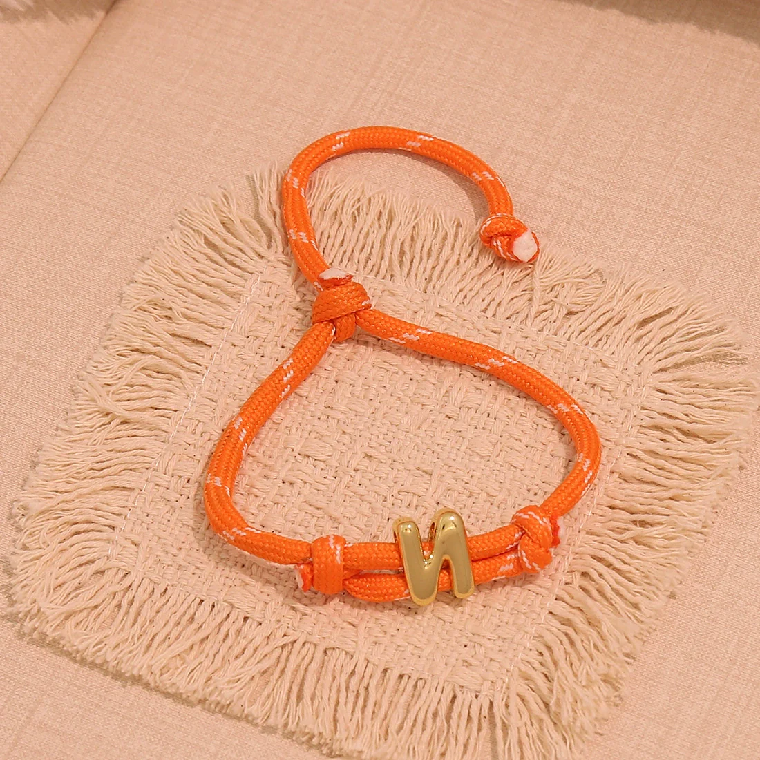 Wholesale Women's Personality Letter Number Text Real Gold Plated Environmentally Friendly Goldplated Copper Braided Bracelet Hand Jewelry - Image 18