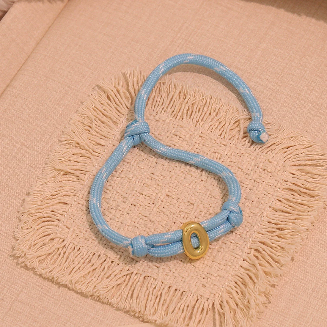 Wholesale Women's Personality Letter Number Text Real Gold Plated Environmentally Friendly Goldplated Copper Braided Bracelet Hand Jewelry - Image 19