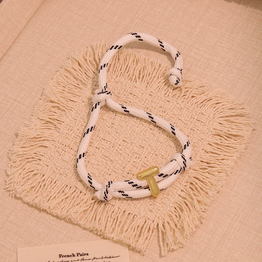 Wholesale Women's Personality Letter Number Text Real Gold Plated Environmentally Friendly Goldplated Copper Braided Bracelet Hand Jewelry - Image 24