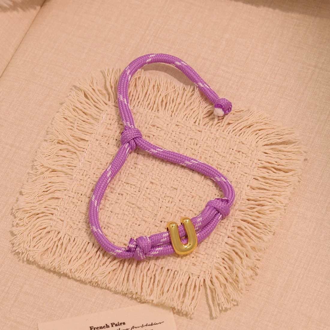 Wholesale Women's Personality Letter Number Text Real Gold Plated Environmentally Friendly Goldplated Copper Braided Bracelet Hand Jewelry - Image 25