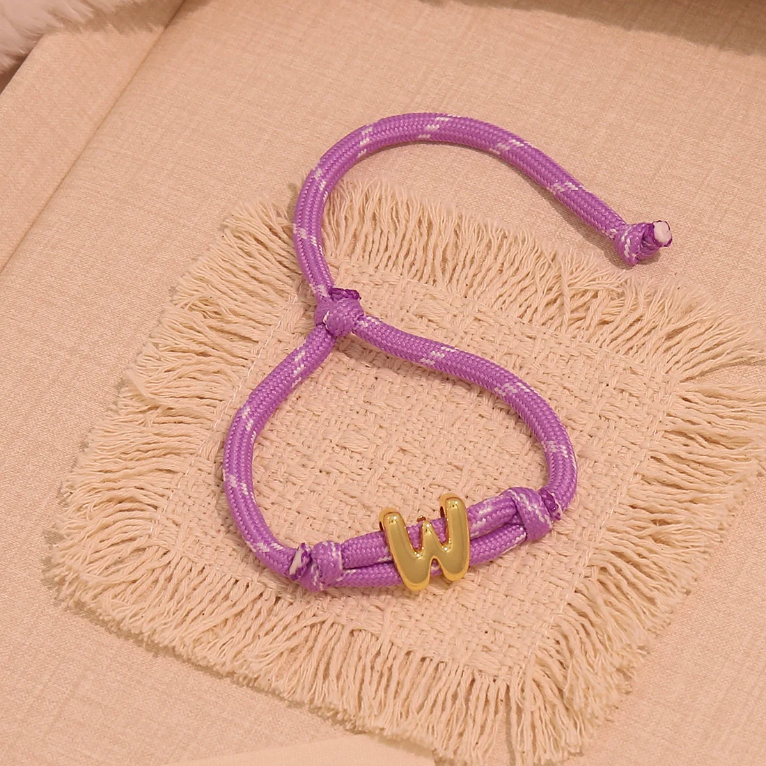 Wholesale Women's Personality Letter Number Text Real Gold Plated Environmentally Friendly Goldplated Copper Braided Bracelet Hand Jewelry - Image 27