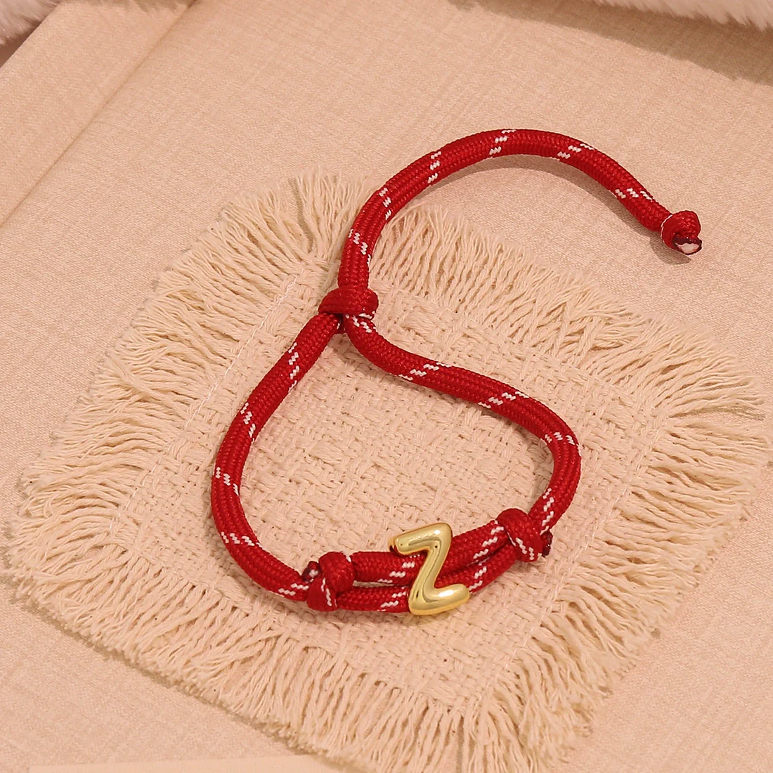 Wholesale Women's Personality Letter Number Text Real Gold Plated Environmentally Friendly Goldplated Copper Braided Bracelet Hand Jewelry - Image 30