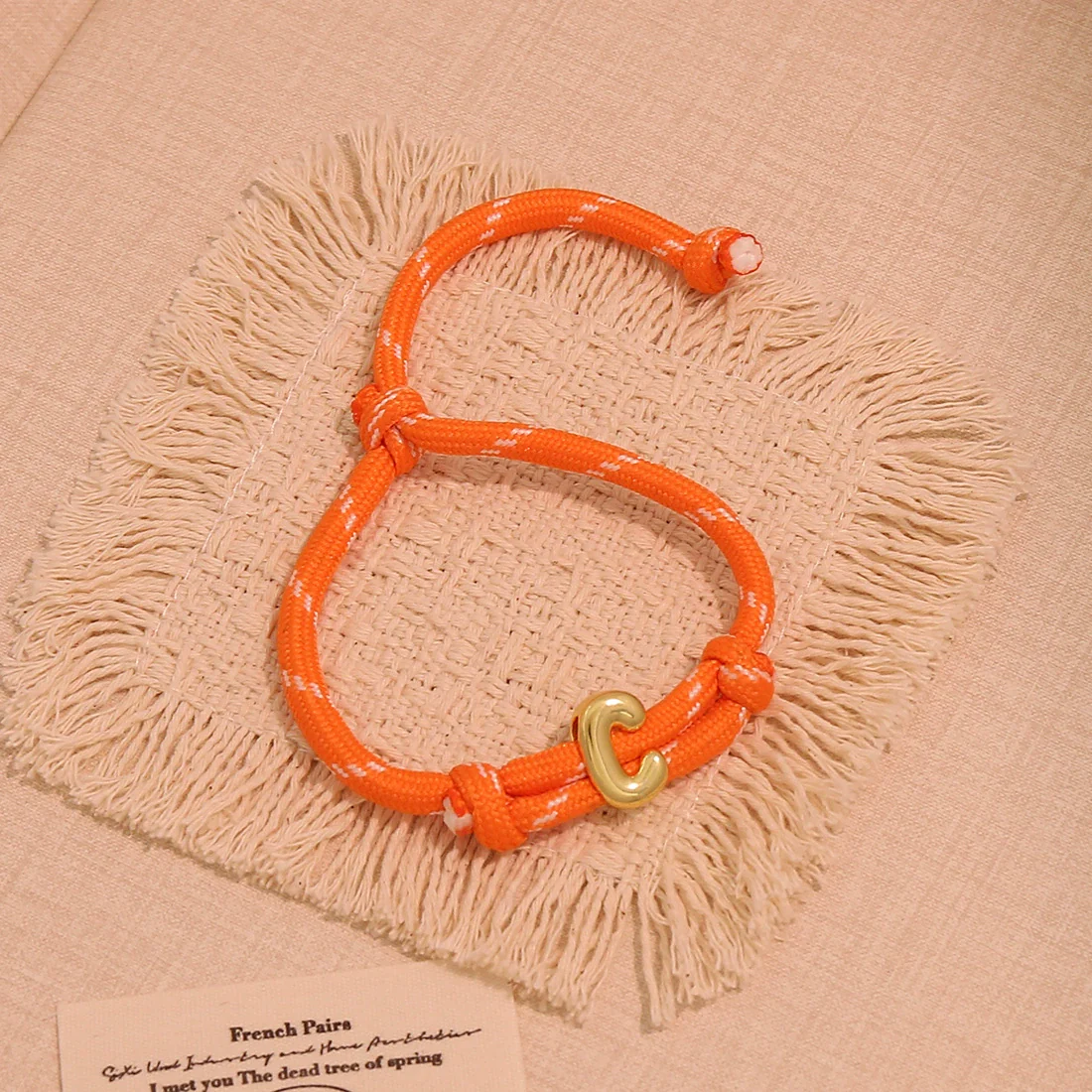 Wholesale Women's Personality Letter Number Text Real Gold Plated Environmentally Friendly Goldplated Copper Braided Bracelet Hand Jewelry - Image 7