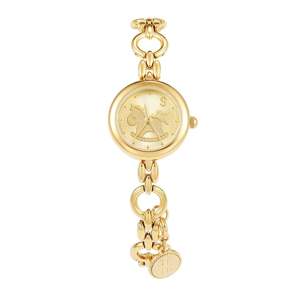 Wholesale Women's Retro Casual Alloy Watch With Mineral Reinforced Glass Mirror And Round Dial - Image 5