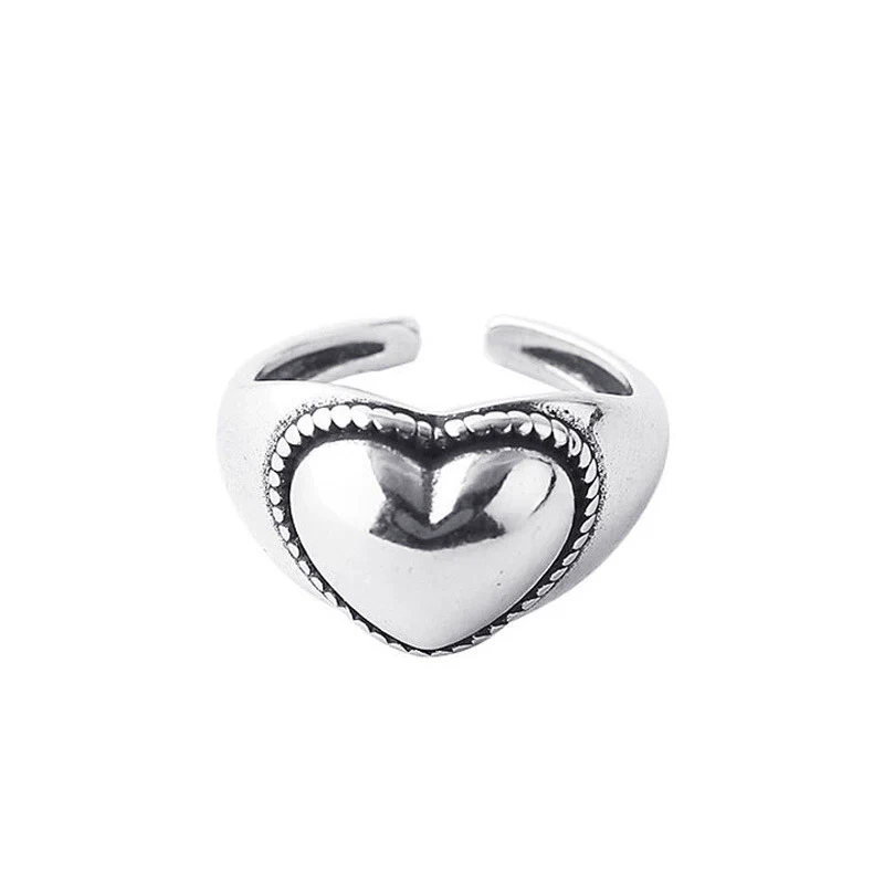 Wholesale Women's Retro Heartshaped Alloy Ring With Electroplating - Image 5