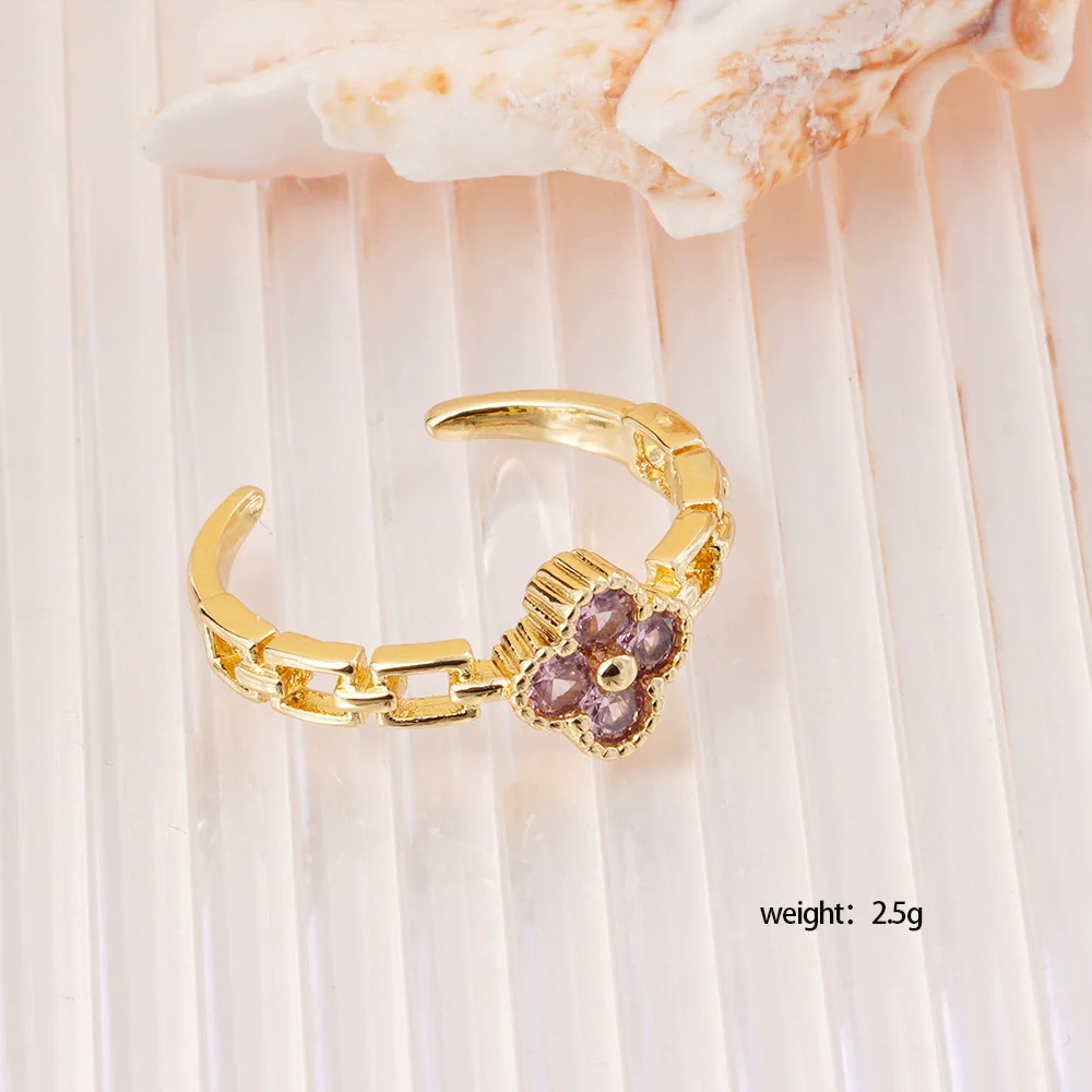 Wholesale Women's Retro Light Luxury Geometric Copper Pearl Butterfly Ring Inlaid With Zircon And Electroplated - Image 40