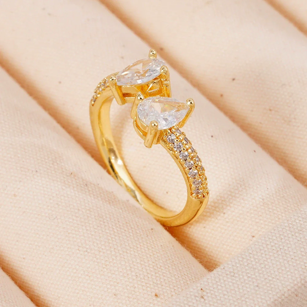 Wholesale Women's Retro Light Luxury Geometric Copper Pearl Butterfly Ring Inlaid With Zircon And Electroplated - Image 51