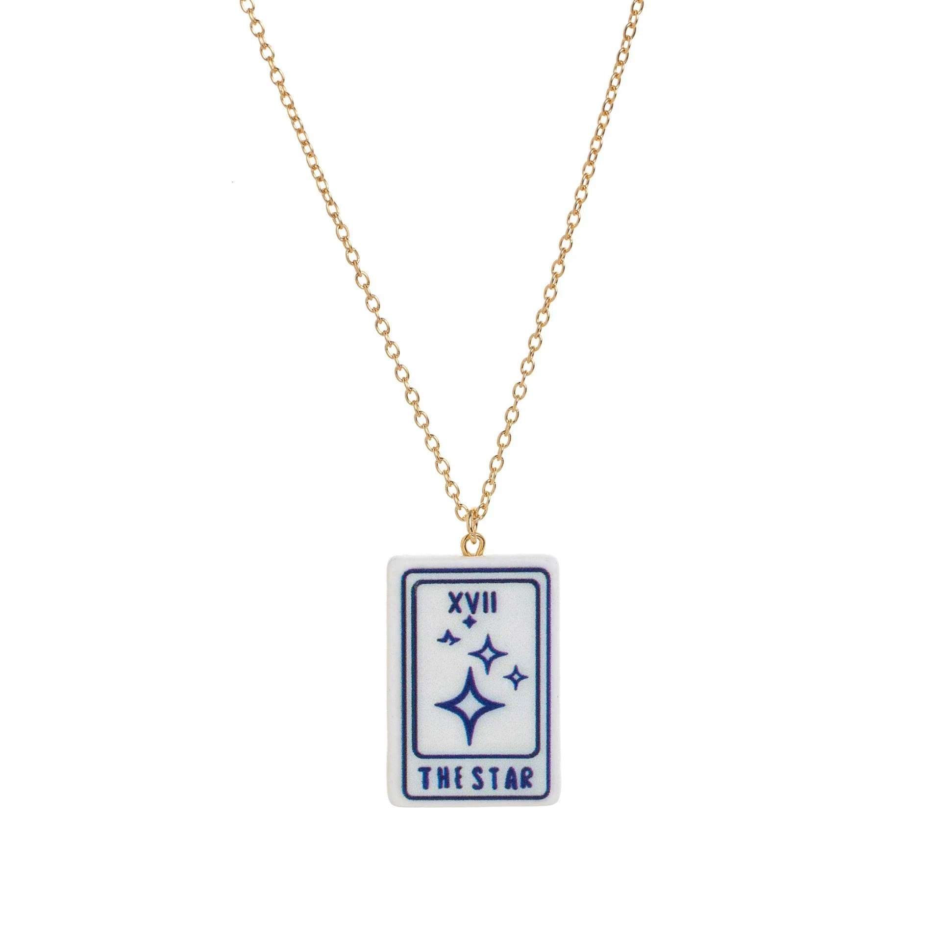 Wholesale Women's Retro Minimalist Geometric Heart Tarot Copper Goldplated Necklace - Image 10