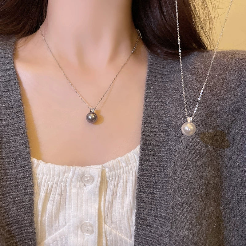 Wholesale Women's Retro Pearl Clavicle Chain Necklace Copper Geometric Heart Bow Electroplated - Image 18