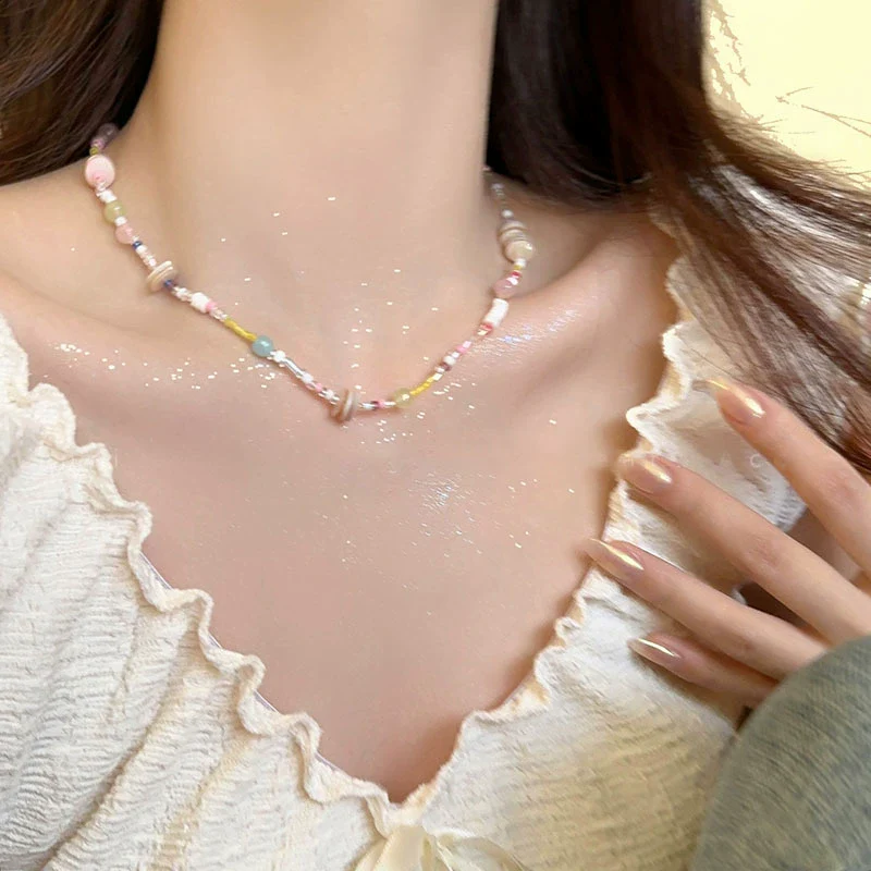 Wholesale Women's Retro Pearl Clavicle Chain Necklace Copper Geometric Heart Bow Electroplated - Image 8