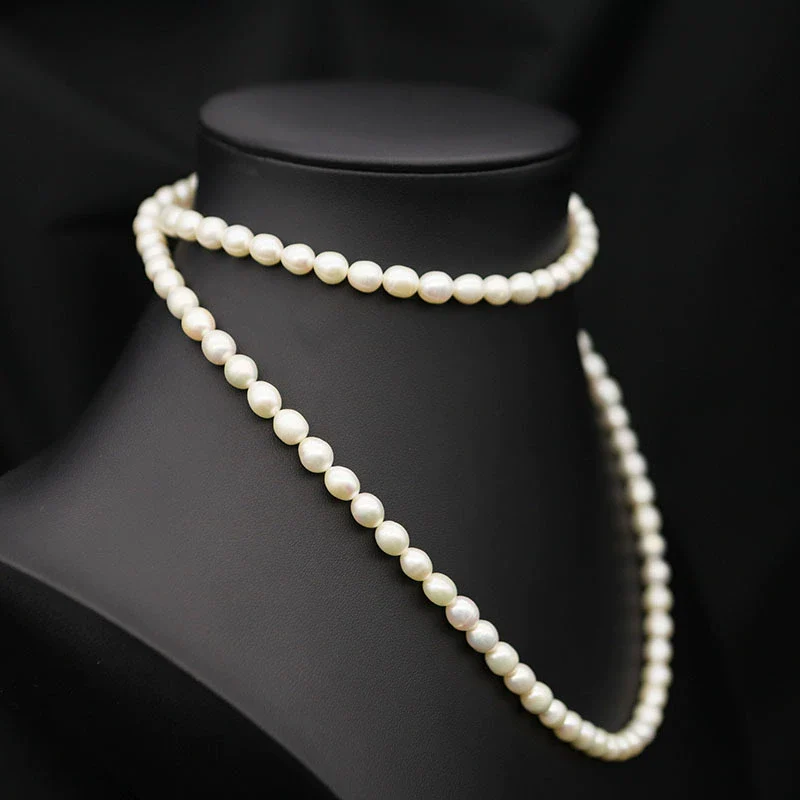 Wholesale Women's Retro Pearl Jewelry Ball Chain Necklace With Drop Shape Design And Electroplating Treatment - Image 6